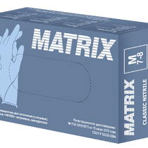 Перчатки нитриловые "MATRIX" (голубые) 100 шт