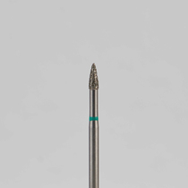 Алмазный бор турбинный стоматологический 876.314.539.040.016 «Пуля» зеленая насечка d=1,6 мм (5 шт)