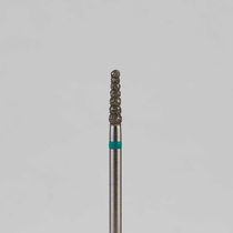 Алмазный бор турбинный стоматологический 876.315.555.070.018 «Гусеница» зеленая насечка d=1,8 мм (5 шт)