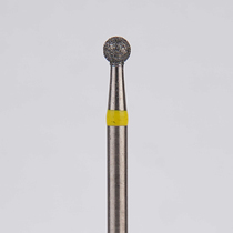 Алмазный бор турбинный стоматологический 836.314.001.018.021 «Шар» желтая насечка d=2,1 мм (5 шт)